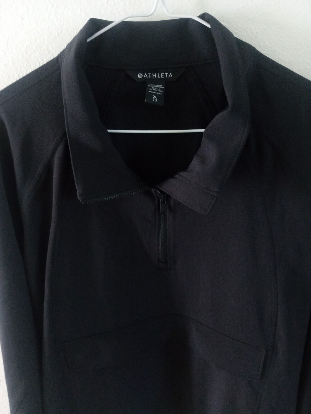 ATHLETA Half Zip Pouch Black Light Weight Jacket | XL - Picture 3 of 7